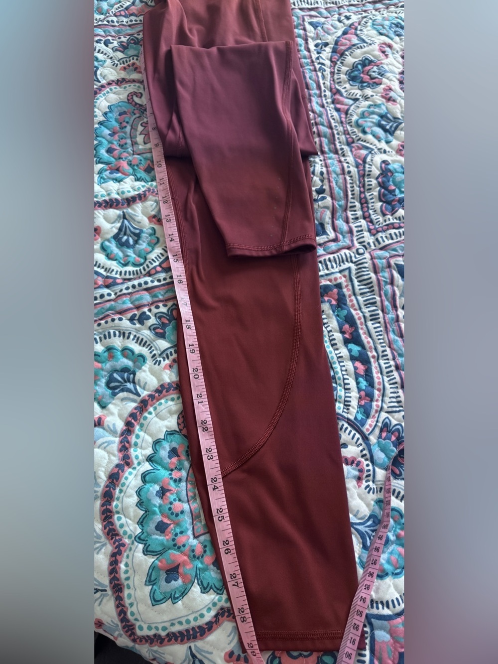 Athleta Rainier Tight in Rustic/Burnt Orange Color-Small Tall - Picture 6 of 7